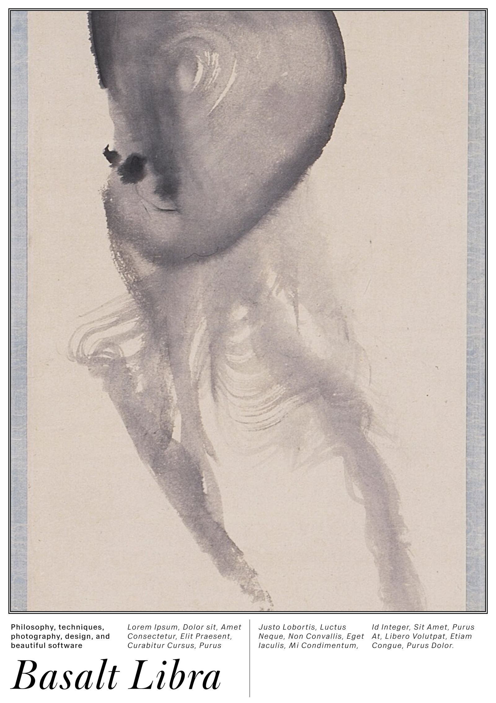 Basalt Libra cover: ink painting of a jellyfish, title in Baskerville Neo display italic
