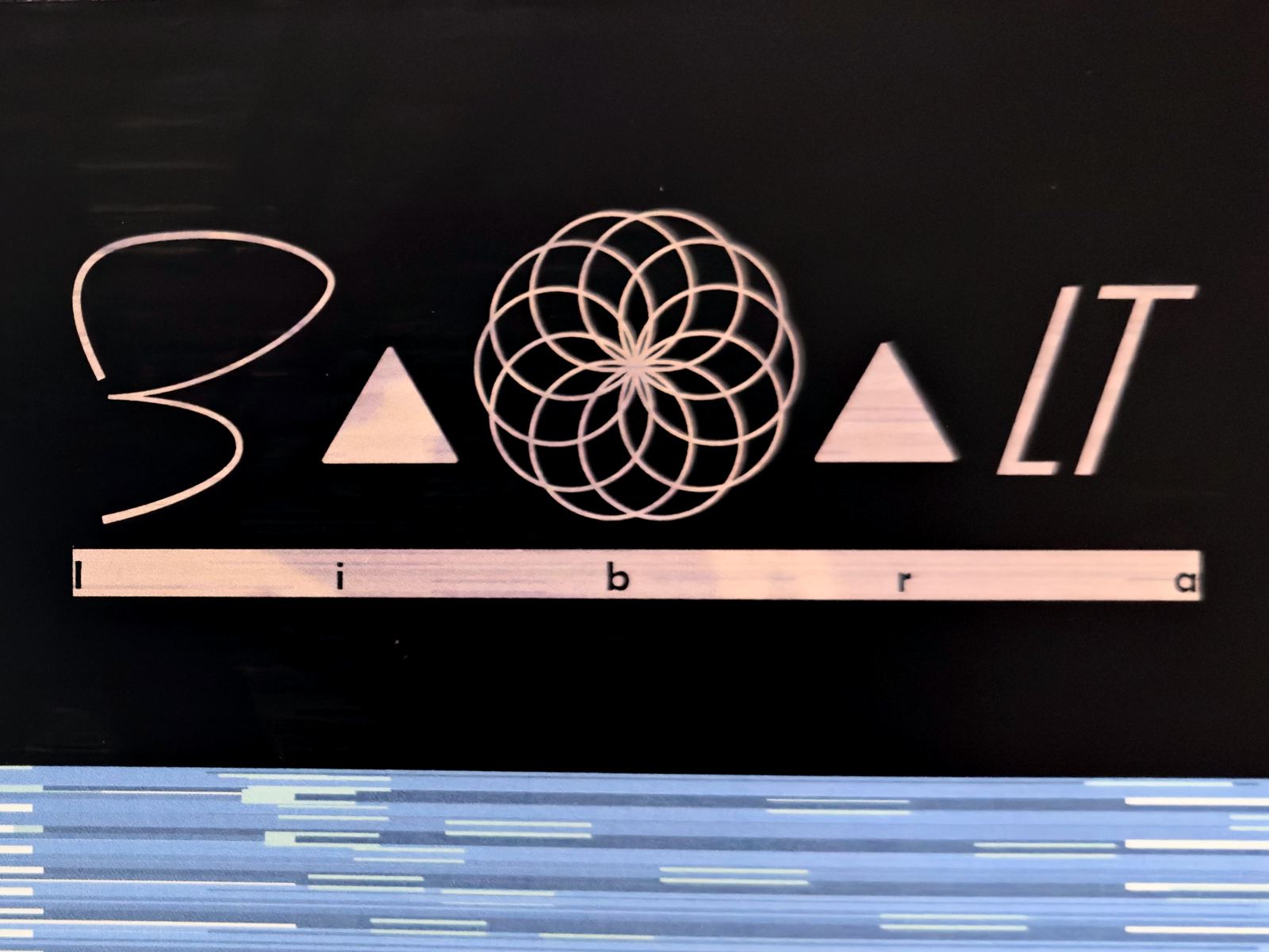 Basalt Libra physical photograph, logo detail