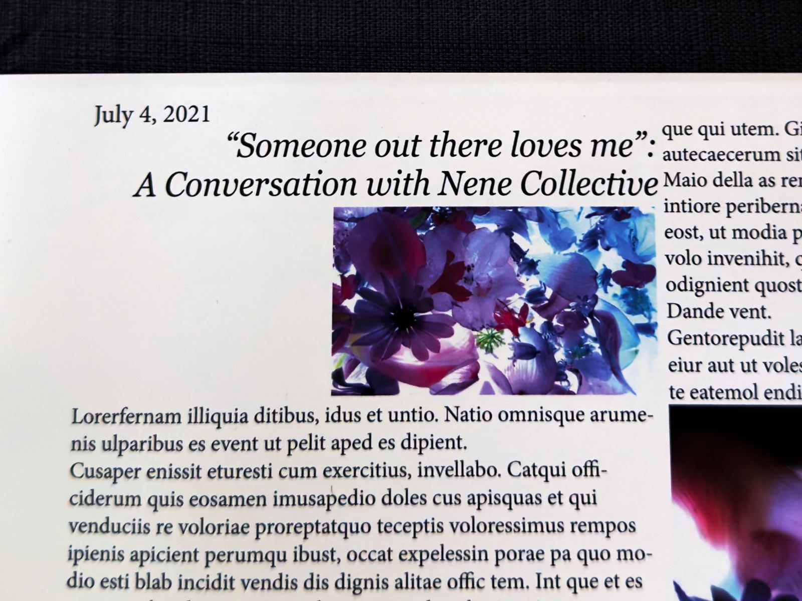 Basalt Libra physical photograph, interview detail