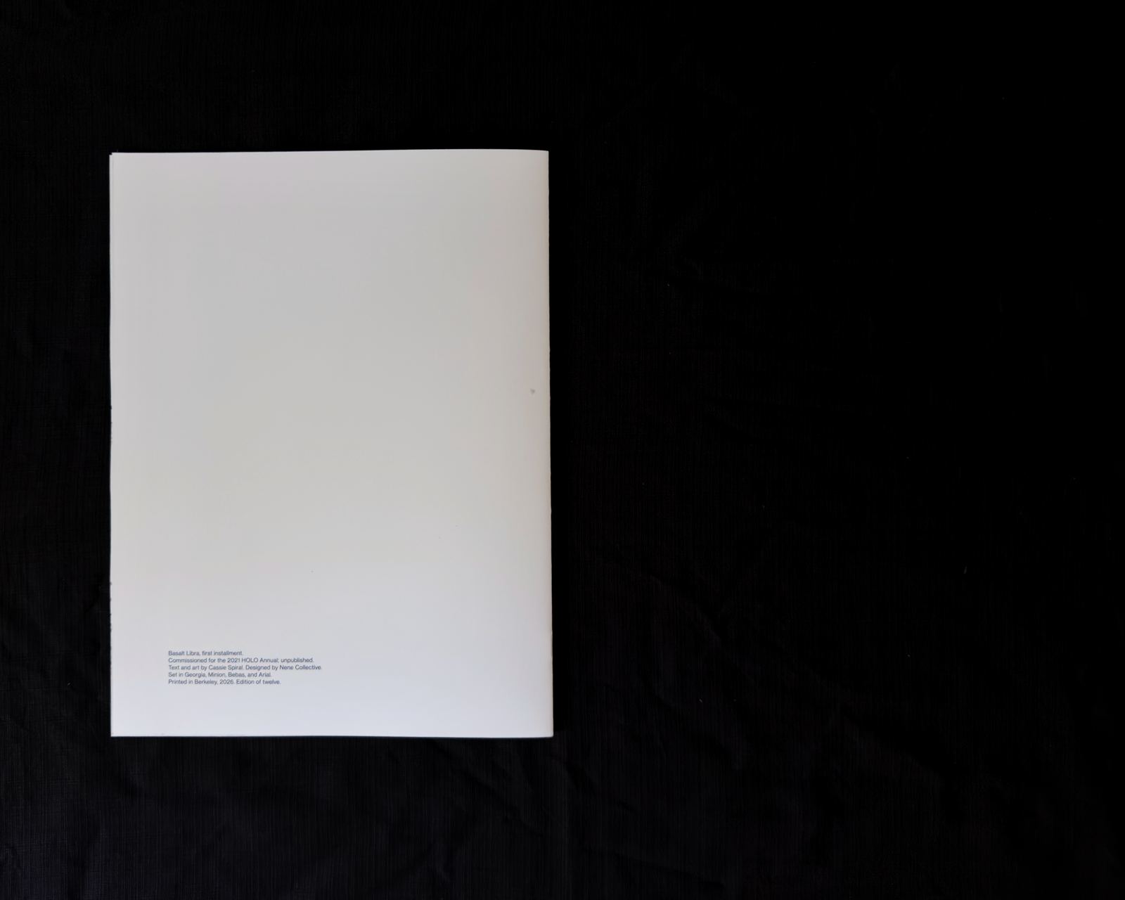 Basalt Libra physical photograph, spread 6